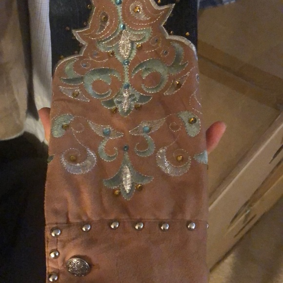 Vtg Gordon James Western Embroidered Jean … - Picture 10 of 13